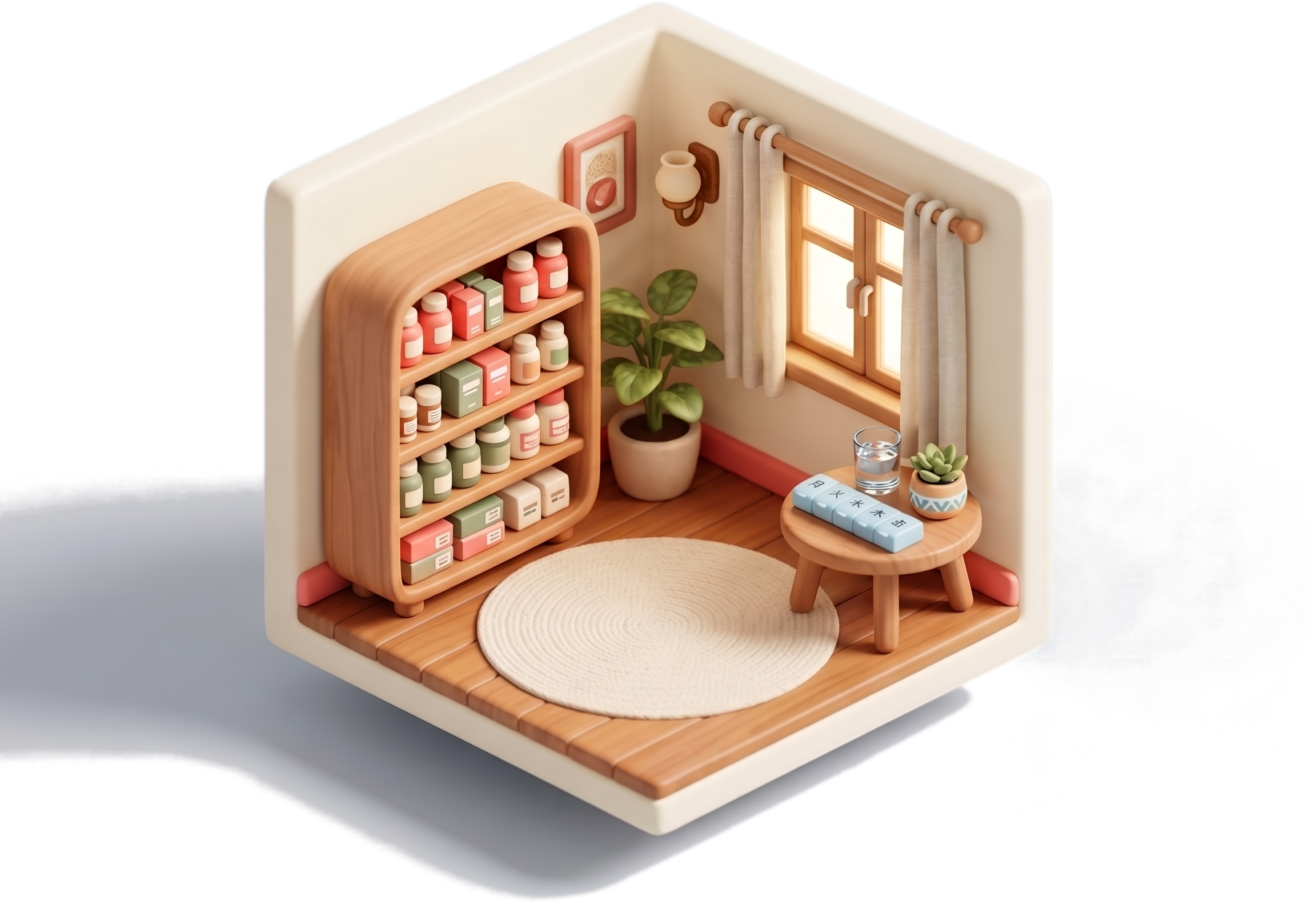 家のお薬棚のジオラマ